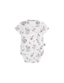 Body dla niemowląt - Bonjour Cherie Body niemowlęce rozpinane krótki rękaw bawełna organiczna Romantyczny królik, Rozmiar: 50 - miniaturka - grafika 1
