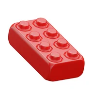 Klocki - Marioinex Cegła Klocek Budowlany Pojedynczy Czerwony - miniaturka - grafika 1