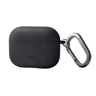 Akcesoria do słuchawek - Etui ochronne na słuchawki UNIQ etui Nexo AirPods Pro 2 gen + Ear Hooks Silicone szary/charcoal grey - miniaturka - grafika 1