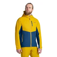 Kurtki i kamizelki sportowe męskie - Kilpi Sonna, kurtka przeciwdeszczowa, męska, żółta - miniaturka - grafika 1