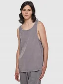 Koszulki męskie - T-SHIRT TANK TOP OVERSIZE Męska Szara TB6222 XXL - miniaturka - grafika 1