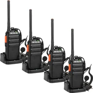 Akcesoria do CB Radia - Nadajnik Retevis RT24, 4-częściowy nadajnik bez licencji, 16 kanałów CTCSS/DCS VOX, dwukierunkowe radiotelefony z ładowalną podstawką na słuchawki (czarny), dla restauracji szkolnych Camp Factory - miniaturka - grafika 1