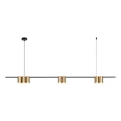 Lampy sufitowe - Lampa wisząca (listwa) GENESIS BLACK GOLD 7xGU10 - miniaturka - grafika 1