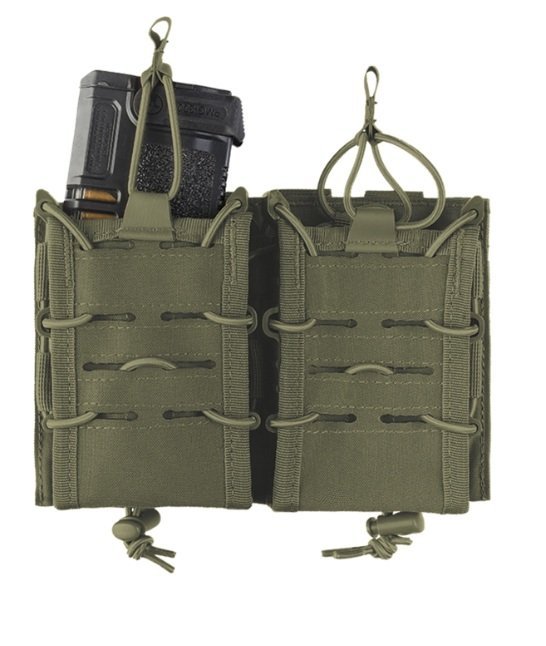 Mil-Tec Ładownica Podwójna na Magazynek Pistoletowy Open Top Flex Oliwkowy