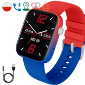 Smartwatch - Rubicon Star Czerwono-granatowy - miniaturka - grafika 1