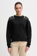 Bluzy damskie - Pepe Jeans bluza damska kolor czarny z aplikacją PL5800024 - miniaturka - grafika 1