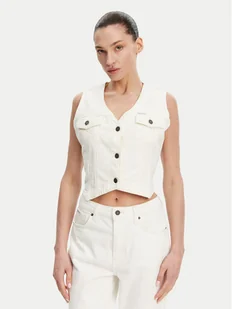 Guess Jeans Kamizelka W5GN74 D5M62 Biały Regular Fit - Kamizelki damskie - miniaturka - grafika 1