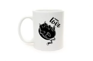 NoName Kubek Kotek Purrr love - Kubki - miniaturka - grafika 1