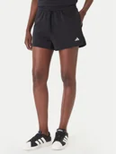 Spodenki damskie - adidas Szorty sportowe Essentials Small Logo Feel Cozy JC5925 Czarny Regular Fit - miniaturka - grafika 1