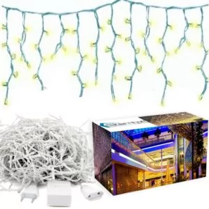 Sople lampki 200LED kurtyny świetlne Biały Ciepły - Oświetlenie świąteczne - miniaturka - grafika 1