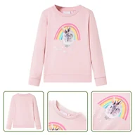 Bluzy dla dziewczynek - Bluza dziecięca - jasnoróżowa - 104 - Bluza Dla Dziecka - miniaturka - grafika 1
