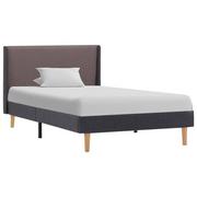 Łóżka - vidaXL Rama łóżka, kolor taupe, tapicerowana tkaniną, 100 x 200 cm - miniaturka - grafika 1