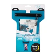 Etui i futerały do telefonów - Nite Ize Runoff Wodoodporne etui na telefon ze smyczą i zamkiem TRU, uniwersalne wodoodporne etui IP67 do iPhone 11/11 Pro Max/Xs Max/XR/X/8/8P Galaxy, niebieskie - miniaturka - grafika 1