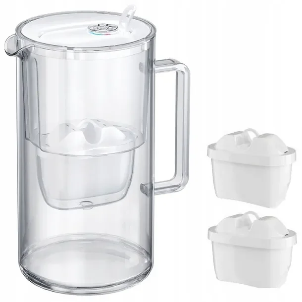 Dzbanek Filtrujący Aquaphor Glass 2,5l Szklany Biały +2 Filtry