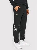 Spodnie sportowe męskie - Adidas Spodnie dresowe Originals HD7389 Czarny Regular Fit - miniaturka - grafika 1