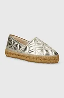 Espadryle damskie - Love Moschino espadryle skórzane kolor złoty JA10582G0IIF0900 - miniaturka - grafika 1