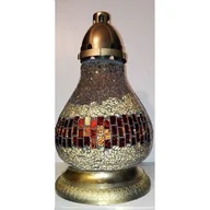 Lampiony i znicze - Znicz witraż Mini Karafka 33 cm złoty Ilumini - miniaturka - grafika 1