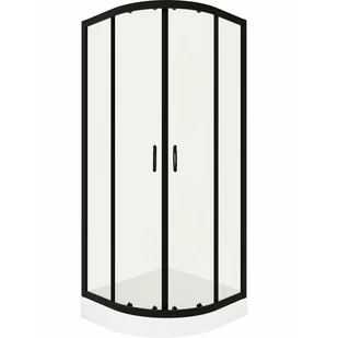 Kabina prysznicowa z brodzikiem Kama Black 80 x 80 Liveno - Kabiny prysznicowe - miniaturka - grafika 1