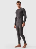 Spodnie narciarskie - Bielizna spodnie męska termoaktywna (DÓŁ) 4F 4FWAW24USEAM175-21M Szary - miniaturka - grafika 1