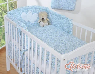 Pościel 3-cz Serduszka łączka niebieska - Pościel dla dzieci Pościel 3-cz Serduszka łączka niebieska - Pościel dla dzieci - miniaturka - grafika 1