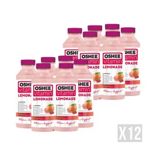 12X Oshee Vitamin Lemonade Malina - Grejpfrut 555 ml - Soki i napoje niegazowane - miniaturka - grafika 1