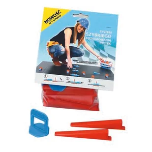 System poziomowania płytek klin zestaw TEO 10 sztuk - Narzędzia glazurnicze - miniaturka - grafika 1