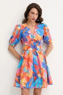 Sukienki - Morgan sukienka bawełniana kolor pomarańczowy mini rozkloszowana RBANA.F - miniaturka - grafika 1