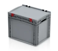 Pojemniki przemysłowe - B2B Partner Plastikowa skrzynka z wiekiem 400x300x335 mm 967140 - miniaturka - grafika 1