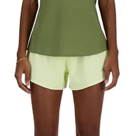 Spodnie sportowe damskie - Spodenki New Balance WS41286LLT - zielone - miniaturka - grafika 1