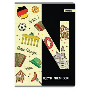 Zeszyt tematyczny, j. niemiecki w formacie A5, 60 kartek w kratkę, metalizowany - Zeszyty szkolne - miniaturka - grafika 1