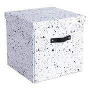 Pudła i pojemniki do przechowywania - Czarno-białe pudełko Bigso Box of Sweden Logan - miniaturka - grafika 1