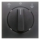 Klawisze i ramki - Hager polo B.x Płytka czołowa z pokrętłem do łącznika żaluzjowego obrotowego, antracyt mat 1080160600 1080160600 - miniaturka - grafika 1