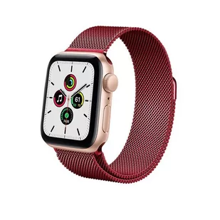 Crong Milano Steel – Pasek ze stali nierdzewnej do Apple Watch 38/40/41 mm (czerwony) - Akcesoria do smartwatchy - miniaturka - grafika 4