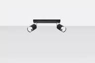 Lampy sufitowe - Sollux Lighting Plafon NERO 2 czarny/chrom - miniaturka - grafika 1