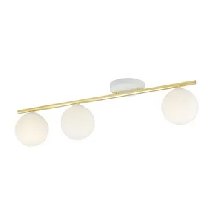 Monza lampa sufitowa 3-punktowa biała/złota/opal 1253/3 - Lampy sufitowe - miniaturka - grafika 1
