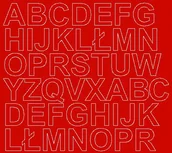 Pasmanteria - Litery samoprzylepne 3 cm czerwone matowy - Matowa - miniaturka - grafika 1