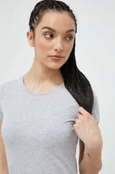 Koszulki sportowe damskie - 4F t-shirt damski kolor szary - miniaturka - grafika 1