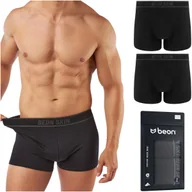 Majtki męskie - Bokserki męskie Beon MB-G11 Coal Black 2x XL - miniaturka - grafika 1