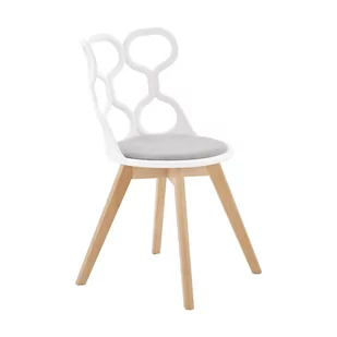 Krzesło Drewniane K-308 Halmar Biały, Popielaty, Naturalny - Krzesła - miniaturka - grafika 1