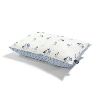 LA MILLOU PODUSZKA BIG JOHN MINKY - PUFFIN - WIND BLUE - Kołdry i poduszki dla dzieci - miniaturka - grafika 1