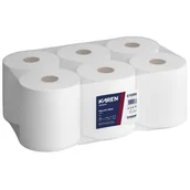 Ręczniki papierowe - Ręczniki Maxi Celuloza PREMIUM KAREN, białe, dwuwarstwowe - opakowanie 6 szt. - miniaturka - grafika 1