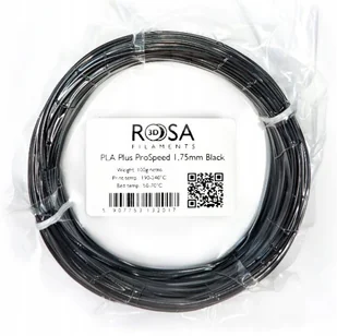 Filament ROSA3D PLA Plus ProSpeed 100g Black - Filamenty i akcesoria do drukarek 3D - miniaturka - grafika 1
