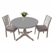 Stoły - Mata podkładka na stół Pcv fi 90 cm okrągła 2,6mm Szara - miniaturka - grafika 1