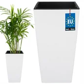 Donice - DONICZKA DONICA ROŚLINY SADZONKI ROZSADY OSŁONA 26,5X50 CM BIAŁA Z WKŁADEM - miniaturka - grafika 1