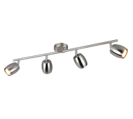 Lampy sufitowe - NANCY R86264007 regulowana lampa sufitowa nikiel mat 4xGU10 - miniaturka - grafika 1