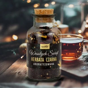Herbata Wesołych Świąt czarna aromat 80g w butelce - Herbata - miniaturka - grafika 1