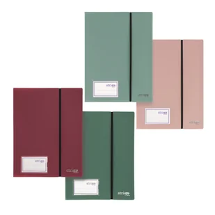 Zestaw Album ofertowy Strigo A4 2x 40 koszulek + 2x 20 koszulek z gumką zielony bordowy - Teczki i skoroszyty - miniaturka - grafika 1