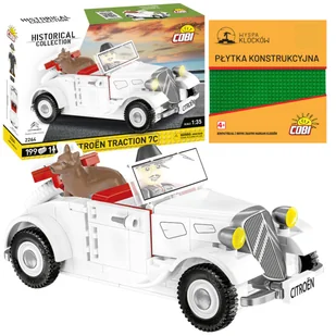 Cobi 2264 KABRIOLET CITROEN TRACTION 7C WW2 199EL. AUTKO POJAZD AUTO SAMOCHÓD KOMPLET + PŁYTKA - Klocki - miniaturka - grafika 1
