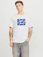 Koszulki męskie - Jack & Jones Koszulka w kolorze białym - miniaturka - grafika 1