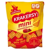 Krakersy - Lajkonik Krakersy mini o smaku czerwona papryka 100 g - miniaturka - grafika 1